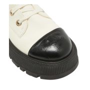 ⁦Chanel Black/Cream Combat Boots⁩ – תמונה ⁦3⁩