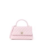 Caviar Coco Handle Flap Light Pink