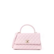 Caviar Coco Handle Flap Light Pink