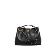 Shopping bag, Calfskin black