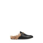 Princetown Fur-Lined Leather Mules
