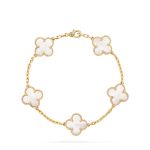 Vintage Alhambra bracelet 5 motifs Mother-of-Pearl