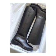⁦Chanel Leather boots- black⁩ – תמונה ⁦2⁩