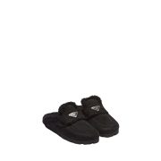 ⁦Black Shearling slippers⁩ – תמונה ⁦2⁩