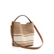 ⁦Canvas Smooth Calfskin Logo Bucket 16⁩ – תמונה ⁦5⁩