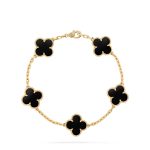 Vintage Alhambra bracelet 5 motifs ONYX