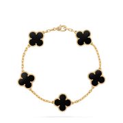 Vintage Alhambra bracelet 5 motifs ONYX