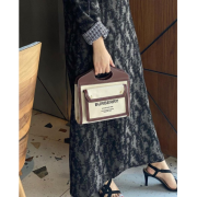 ⁦Two-tone Canvas Leather Pocket Bag⁩ – תמונה ⁦6⁩