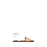 LYMPIA FLAT STRAP SANDAL IN RAFFIA