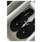 ⁦Chanel Leather flats – black⁩ – תמונה ⁦2⁩