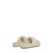 ⁦CELINE FUR SLIDES TRIOMPHE BEIGE/NUDE⁩ – תמונה ⁦4⁩