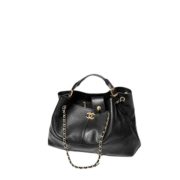 ⁦Shopping bag, Calfskin black⁩ – תמונה ⁦4⁩