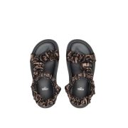 ⁦Fendi Feel Brown Satin Sandals⁩ – תמונה ⁦3⁩