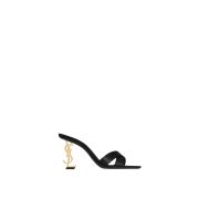 mules in satin crepe