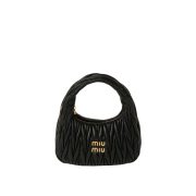 Wander matelassé nappa leather hobo bag