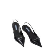 ⁦Brushed Leather Slingback Pumps⁩ – תמונה ⁦4⁩