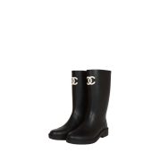 ⁦Chanel Wellington boots-black⁩ – תמונה ⁦3⁩