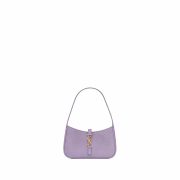 le 5 à ysl plaque bag purple