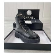 ⁦Chanel Black Combat Boots⁩ – תמונה ⁦3⁩