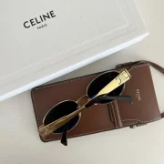 ⁦CELINE CL40235U Gold Shiny-Green⁩ – תמונה ⁦6⁩