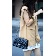 ⁦Medium Classic Double Flap Bag Lamb skin⁩ – תמונה ⁦6⁩