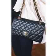 ⁦Medium Classic Double Flap Bag Caviar Skin⁩ – תמונה ⁦5⁩