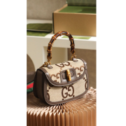 ⁦Gucci Bamboo 1947 jumbo GG bag⁩ – תמונה ⁦7⁩