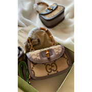 ⁦Gucci Bamboo 1947 jumbo GG bag⁩ – תמונה ⁦2⁩