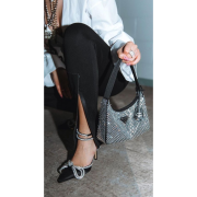 ⁦Satin mini-bag with crystals⁩ – תמונה ⁦7⁩