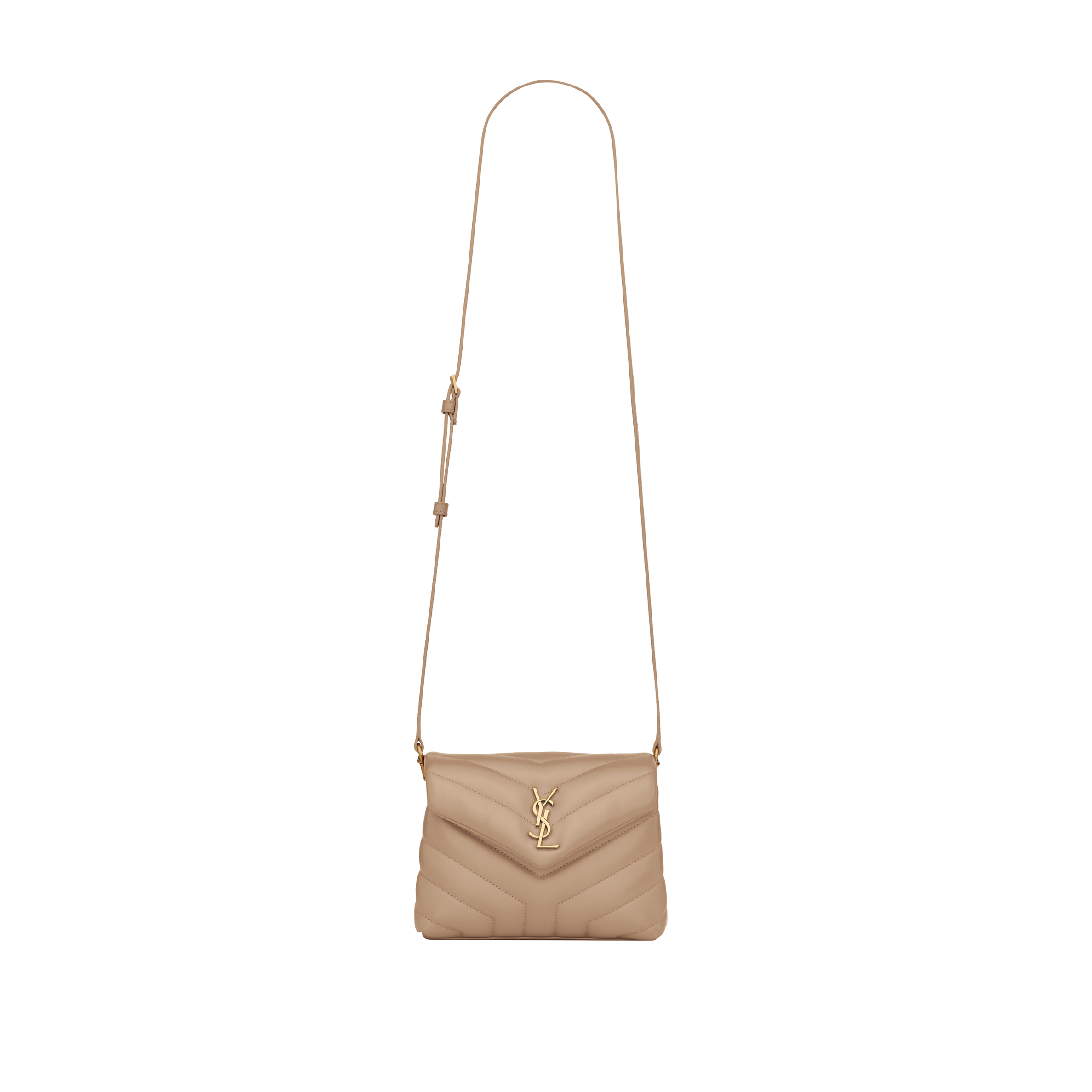 ysl-4-beige-1 LOU LOU SMALL STRAP BAG – תמונה 1