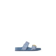 Bom Dia Flat Comfort Mule Bleu