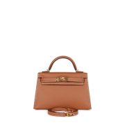 Kelly mini 20 Gold Epsom Gold Hardware
