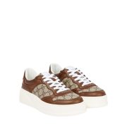 ⁦GG Supreme canvas leather-trimmed sneakers⁩ – תמונה ⁦4⁩