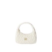 Wander matelassé nappa leather hobo bag