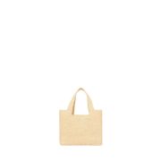 ⁦Small LOEWE Font tote in raffia⁩ – תמונה ⁦5⁩