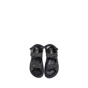 ⁦Black Printed Denim C Sandals⁩ – תמונה ⁦4⁩