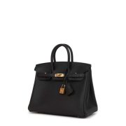 ⁦Birkin 25 Black Togo Gold Hardware⁩ – תמונה ⁦3⁩