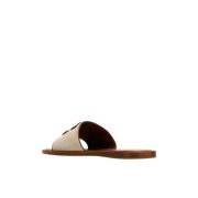 ⁦Canvas Logo Flat Slide Sandals⁩ – תמונה ⁦3⁩