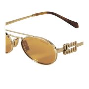 ⁦MIU MIU Oval-frame gold⁩ – תמונה ⁦2⁩