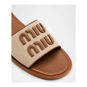 ⁦Canvas Logo Flat Slide Sandals⁩ – תמונה ⁦5⁩