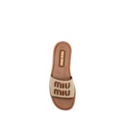⁦Canvas Logo Flat Slide Sandals⁩ – תמונה ⁦4⁩