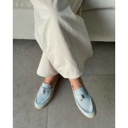 ⁦Loro Piana Loafers – Light Blue⁩ – תמונה ⁦3⁩