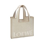 ⁦Small LOEWE Font tote in jacquard canvas⁩ – תמונה ⁦3⁩