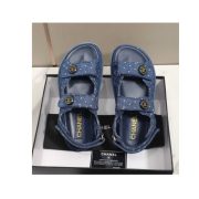 ⁦dark blue Printed Denim C Sandals⁩ – תמונה ⁦2⁩