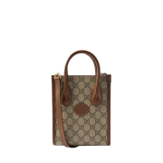 GG-Canvas & Leather Tote Bag